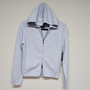 Vtg Lauren Ralph Lauren Light Blue Zip Up Cardigan, NEW, Size Medium *READ DESC*